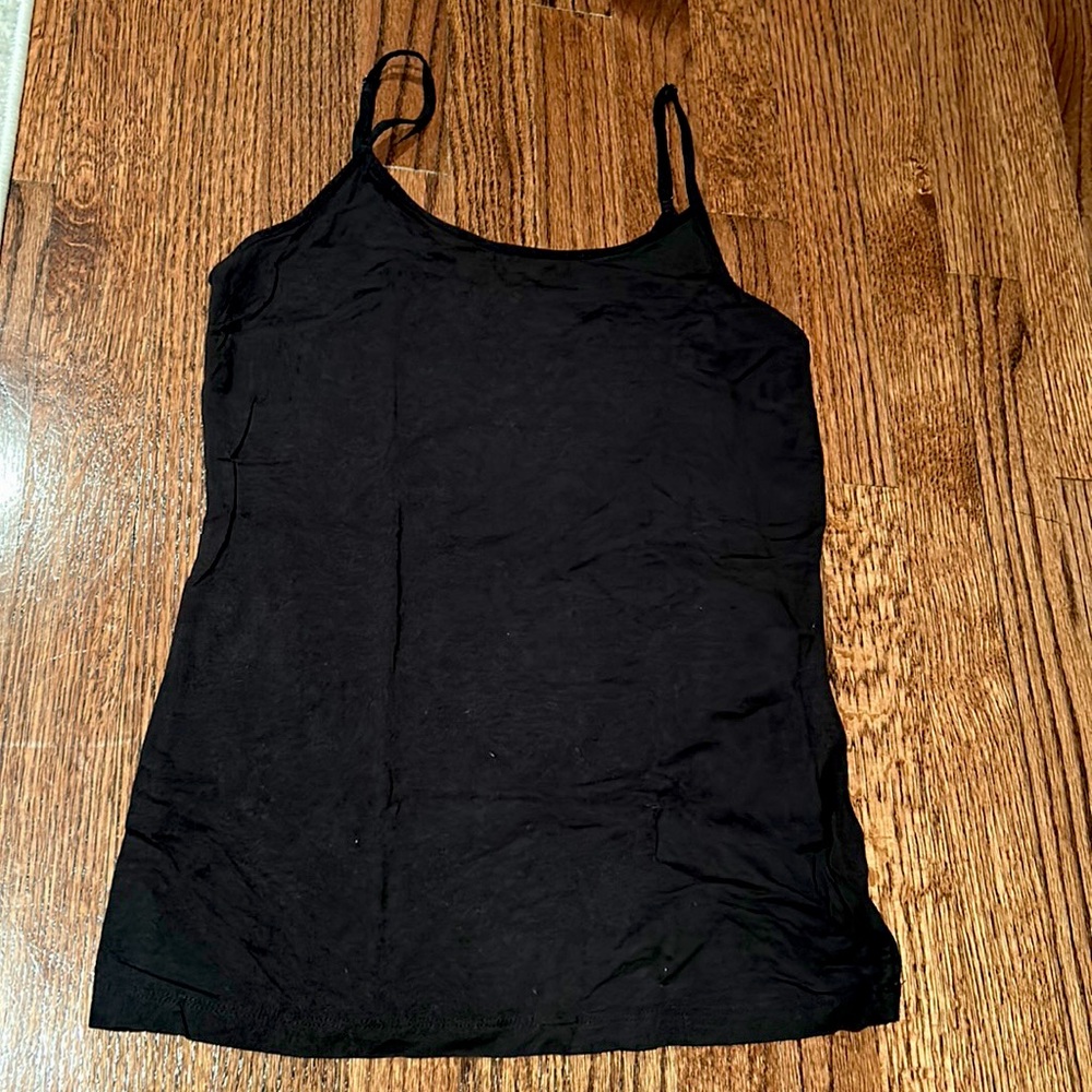 Black spaghetti strap